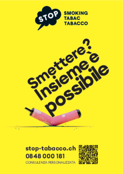 [Translate to Italiano:] Flyer stop-tabacco A6: smettere di fumare (sigaretta elettronica)